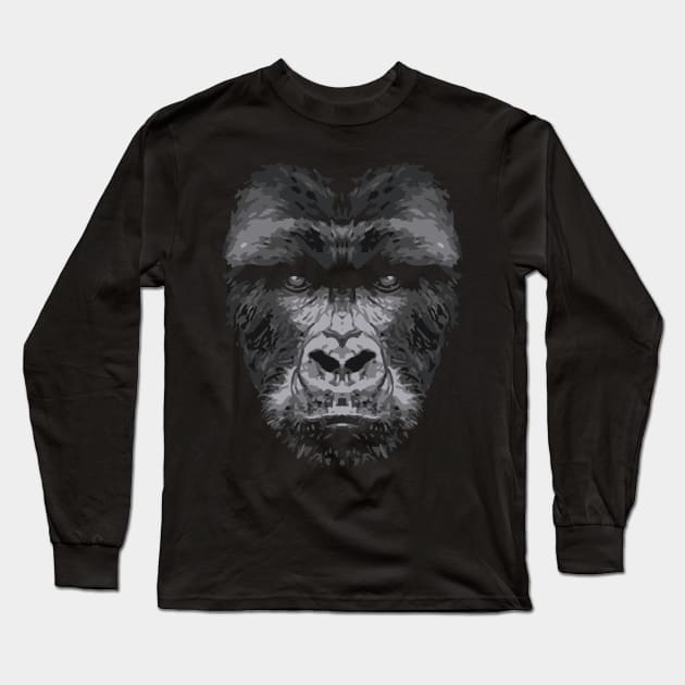 Big foot Gorilla Long Sleeve T-Shirt by Amrshop87